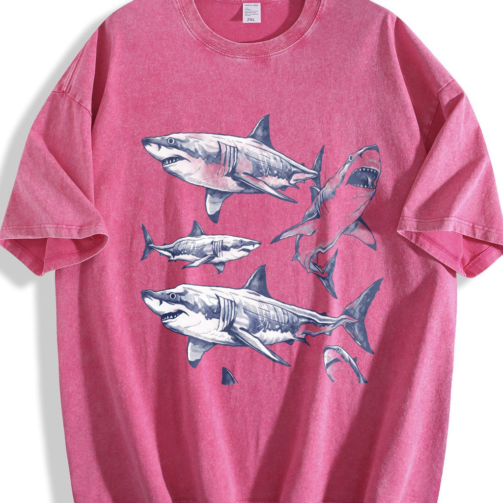 Shark 90s Tattoo Vintage Washed T-Shirt product image 7
