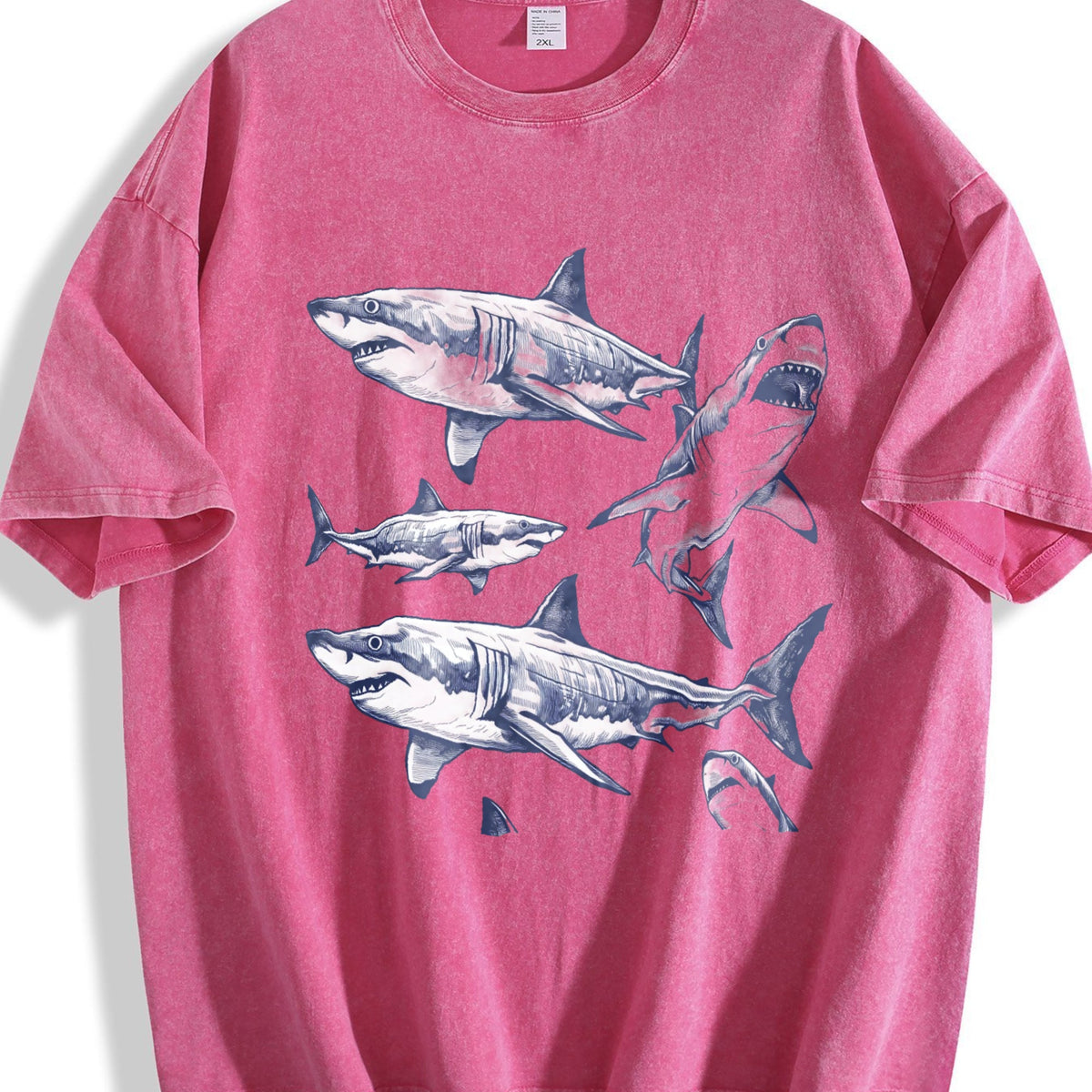 Shark 90s Tattoo Vintage Washed T-Shirt product image 7