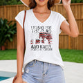 Patriotic American Flag Women's V-Neck Tank Top