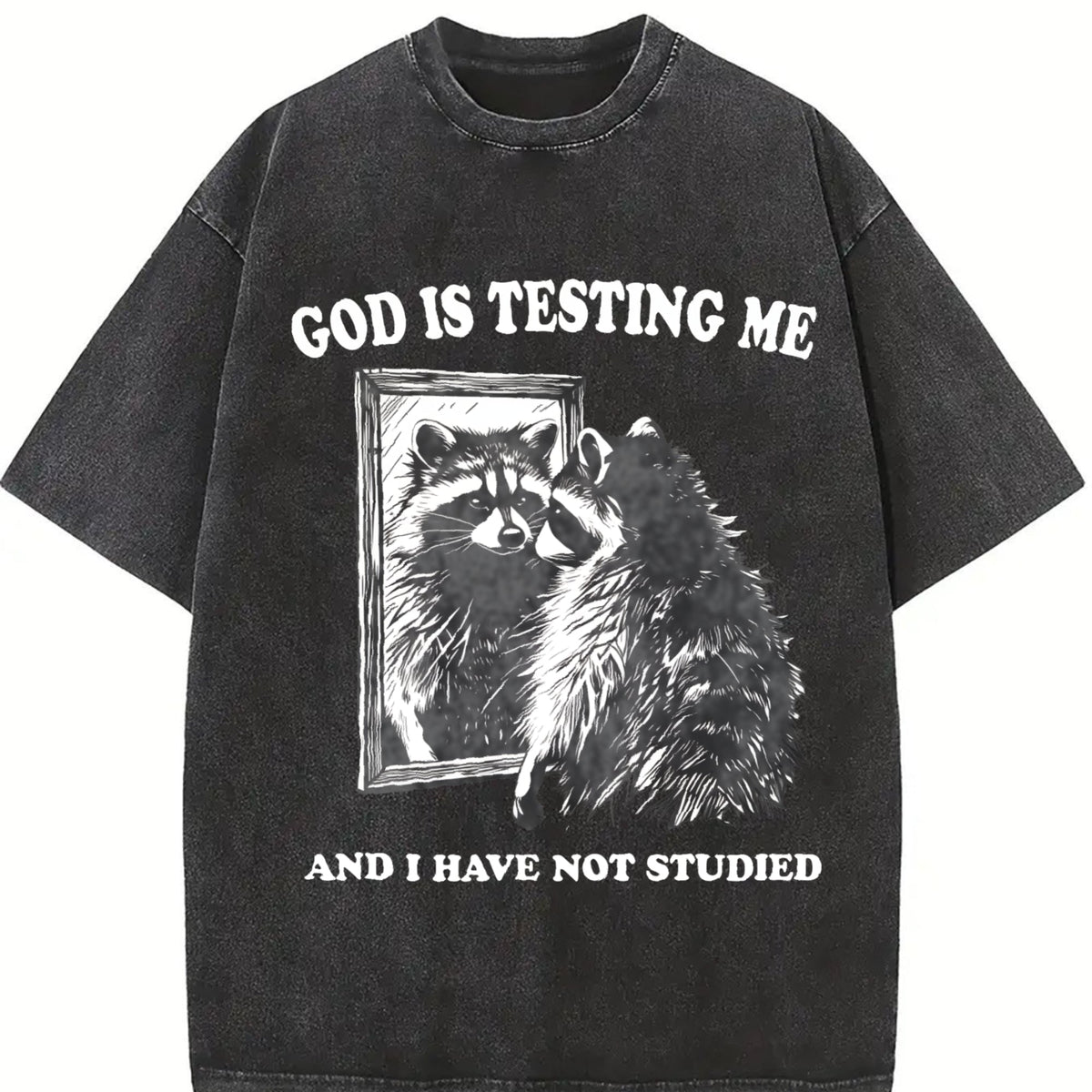 God Is Testing Me Vintage Washed T-Shirt product image 2