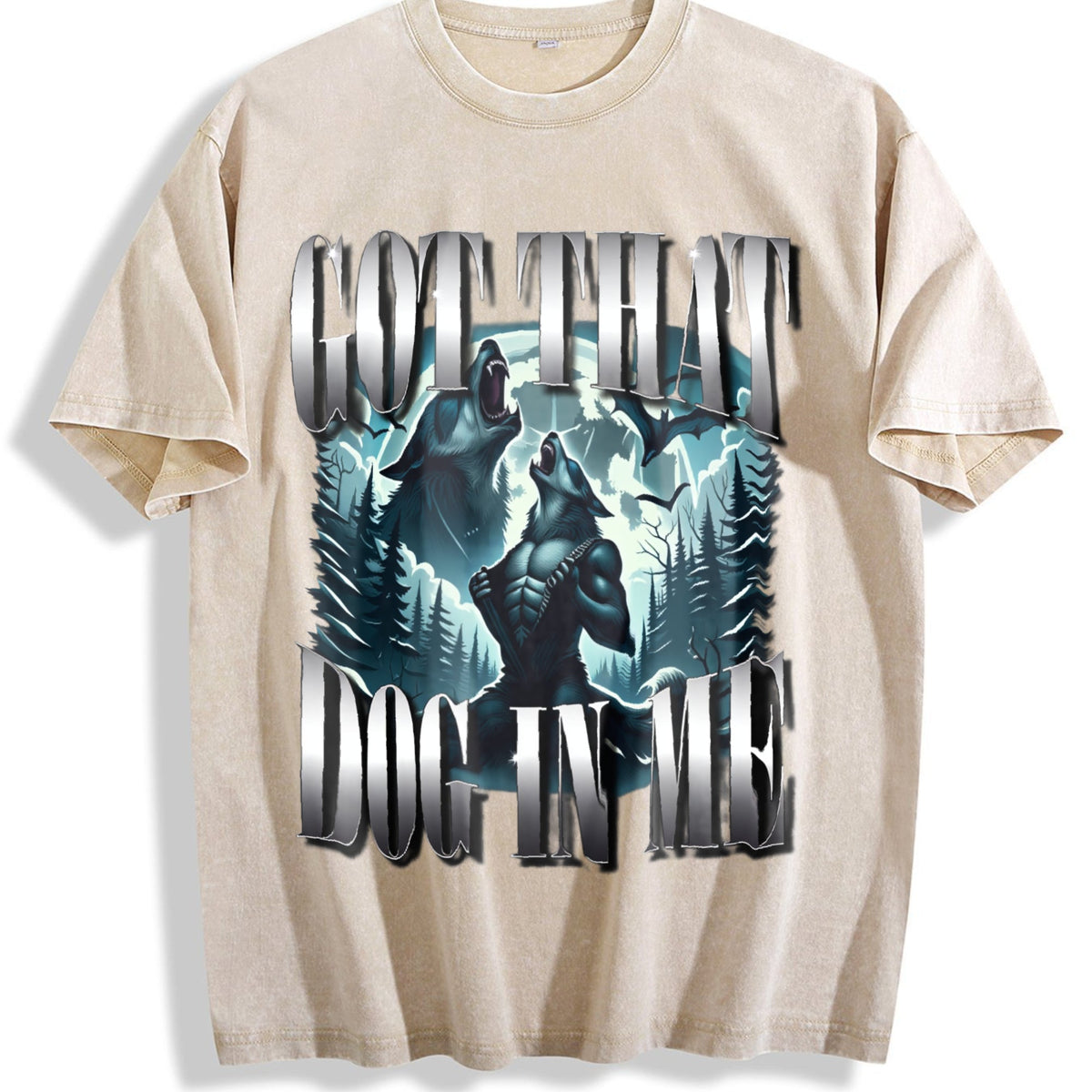 Got That Dog In Me Alpha Wolf Vintage Washed T-Shirt product image 1