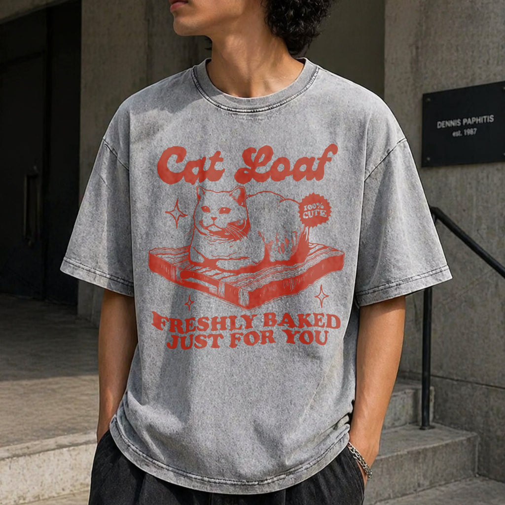 Cat Loaf Vintage Washed T-Shirt product image 5
