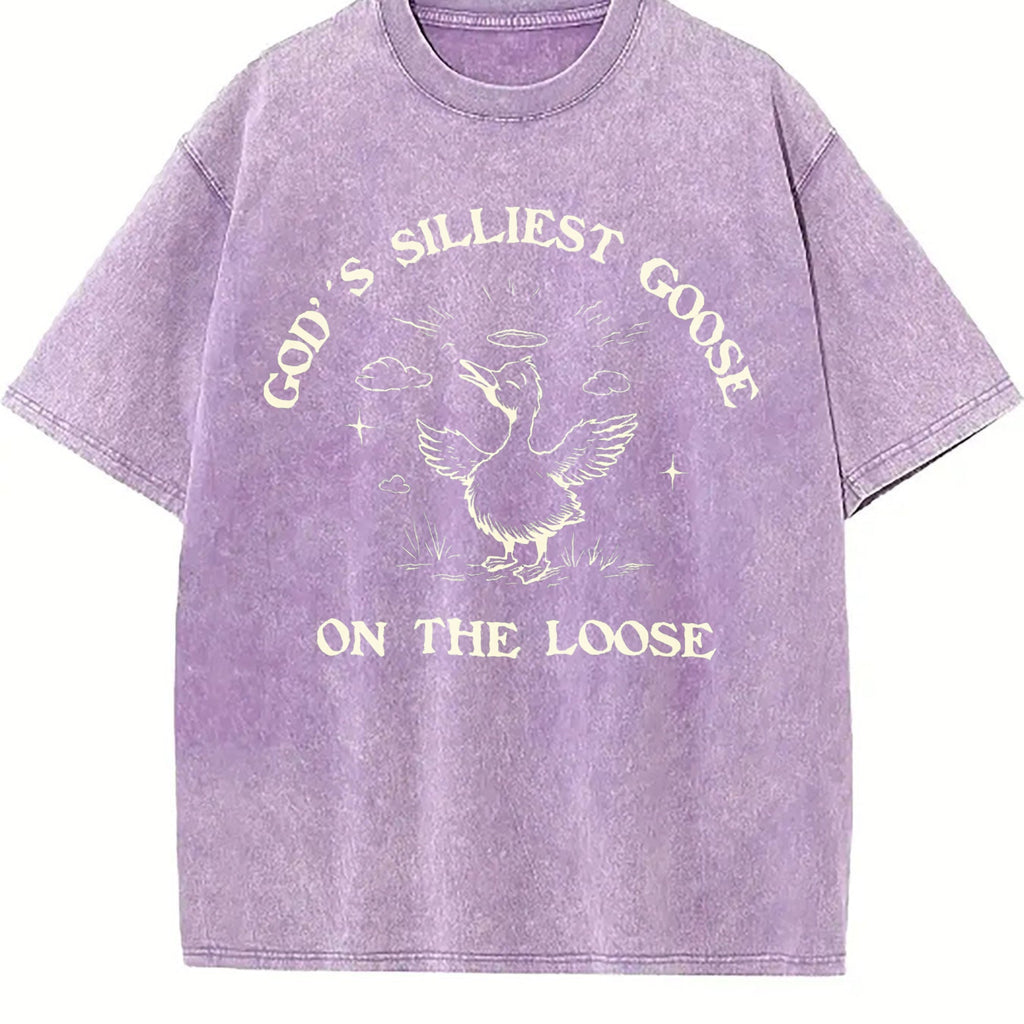 Gods Silliest Goose On The 90s Vintage Washed T-Shirt product image 6
