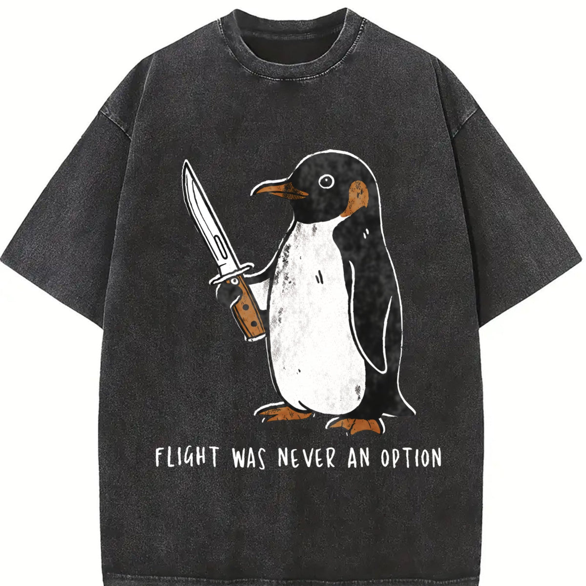 Funny Penguin Vintage Washed T-Shirt product image 2