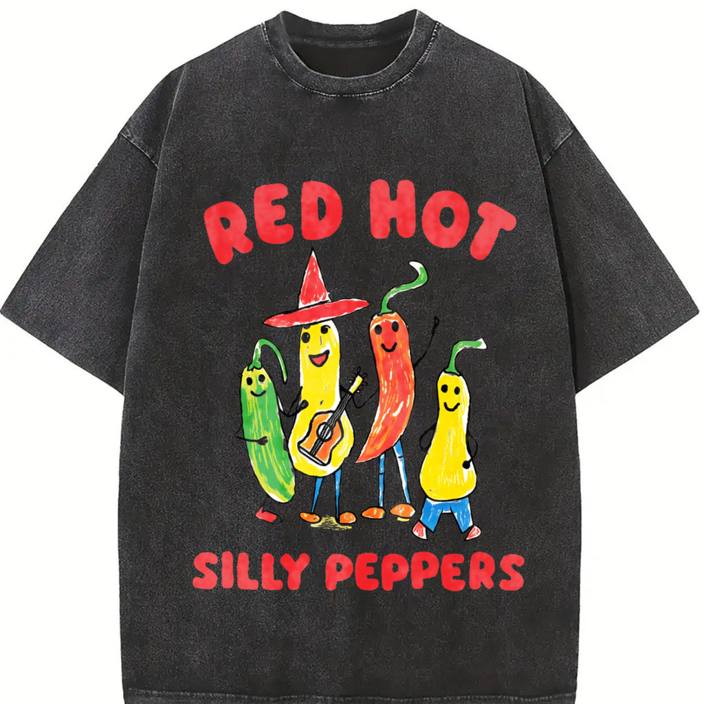 Red Hot Silly Peppers Vintage Washed T-Shirt product image 2