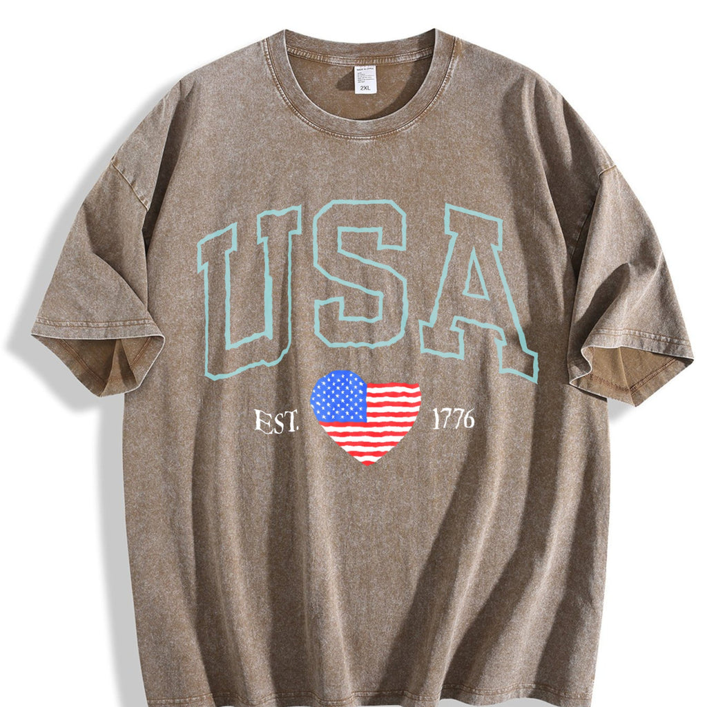 USA Flag Vintage Washed T-Shirt product image 3