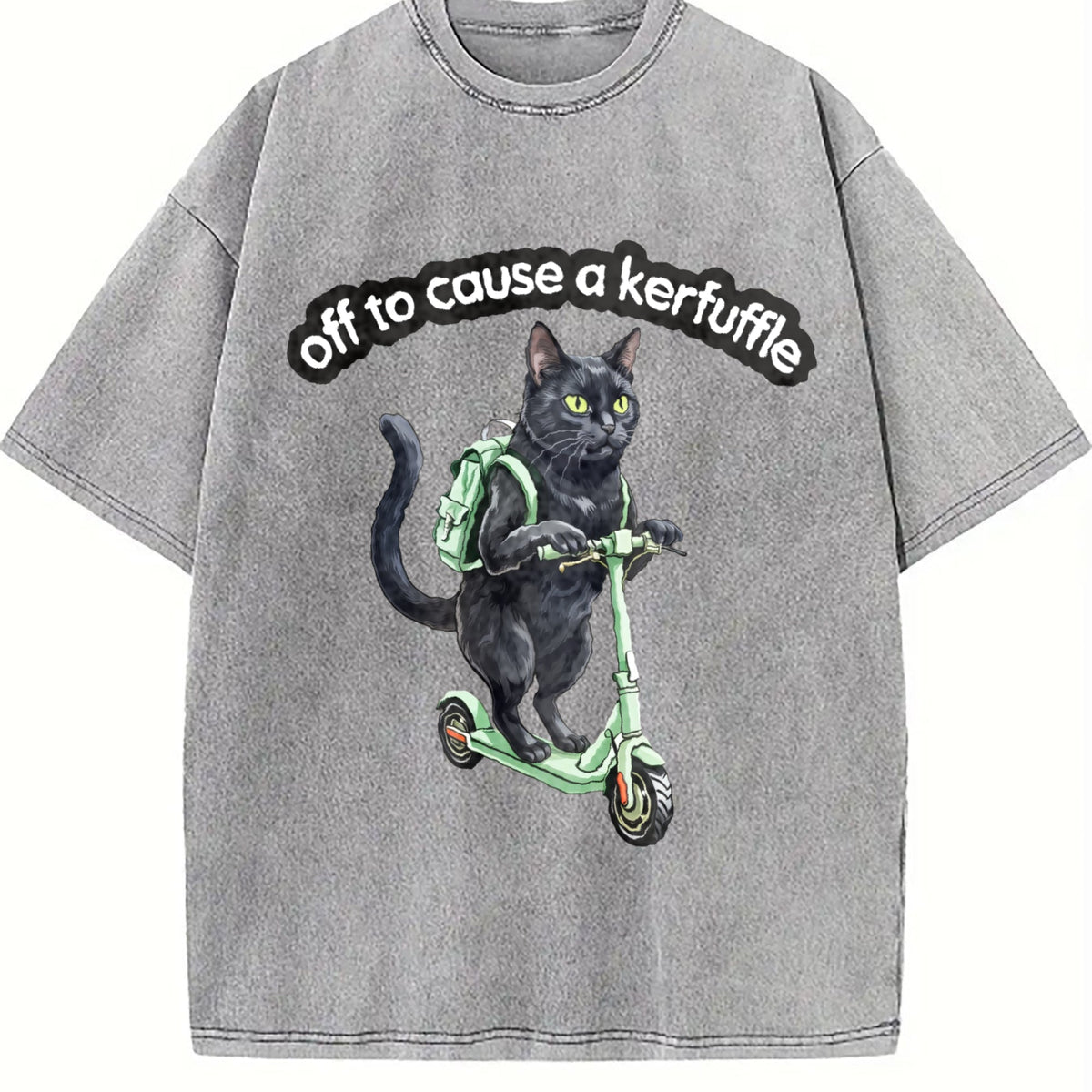 Funny Black Cat Scooter Off To Cause A Kerfuffle Boxy product image 5