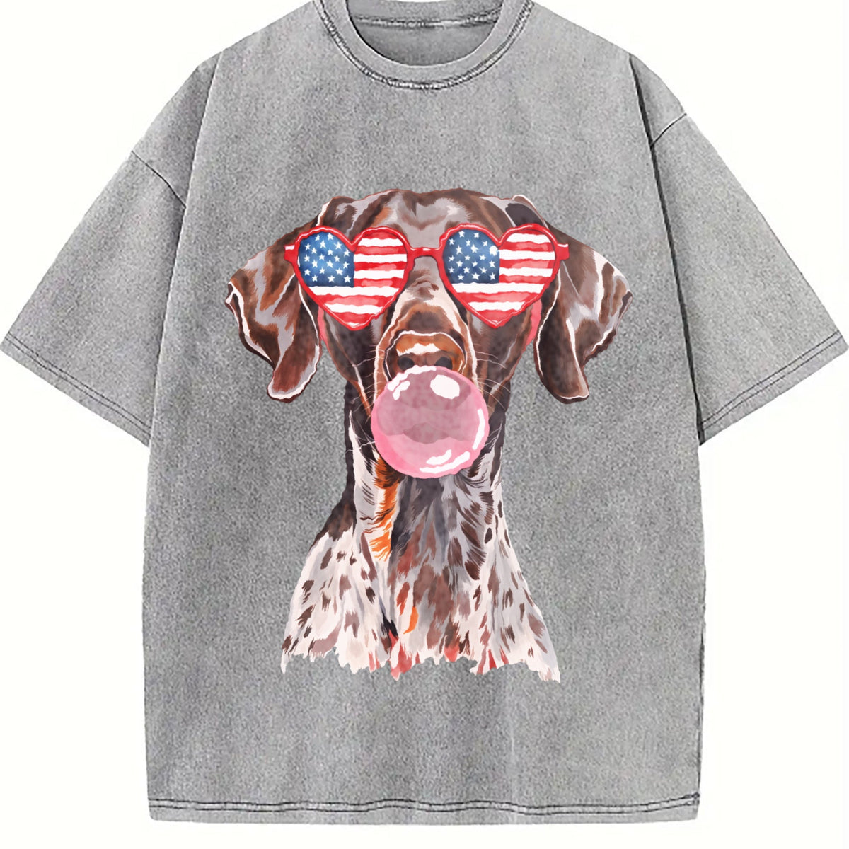Patriotic Pointer 4th Of July Vintage Washed T-Shirt product image 4