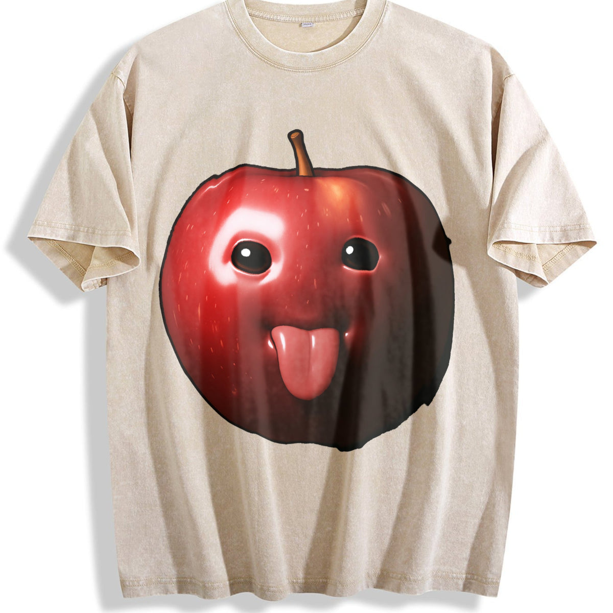 Funny Meme Apple Summer Vintage Washed T-Shirt product image 1