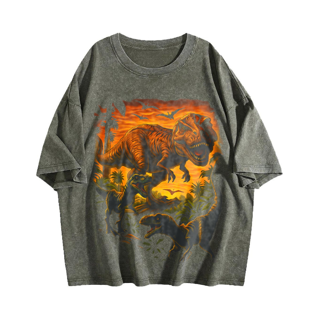 T-rex Dinosaur Vintage Washed T-Shirt product image 4