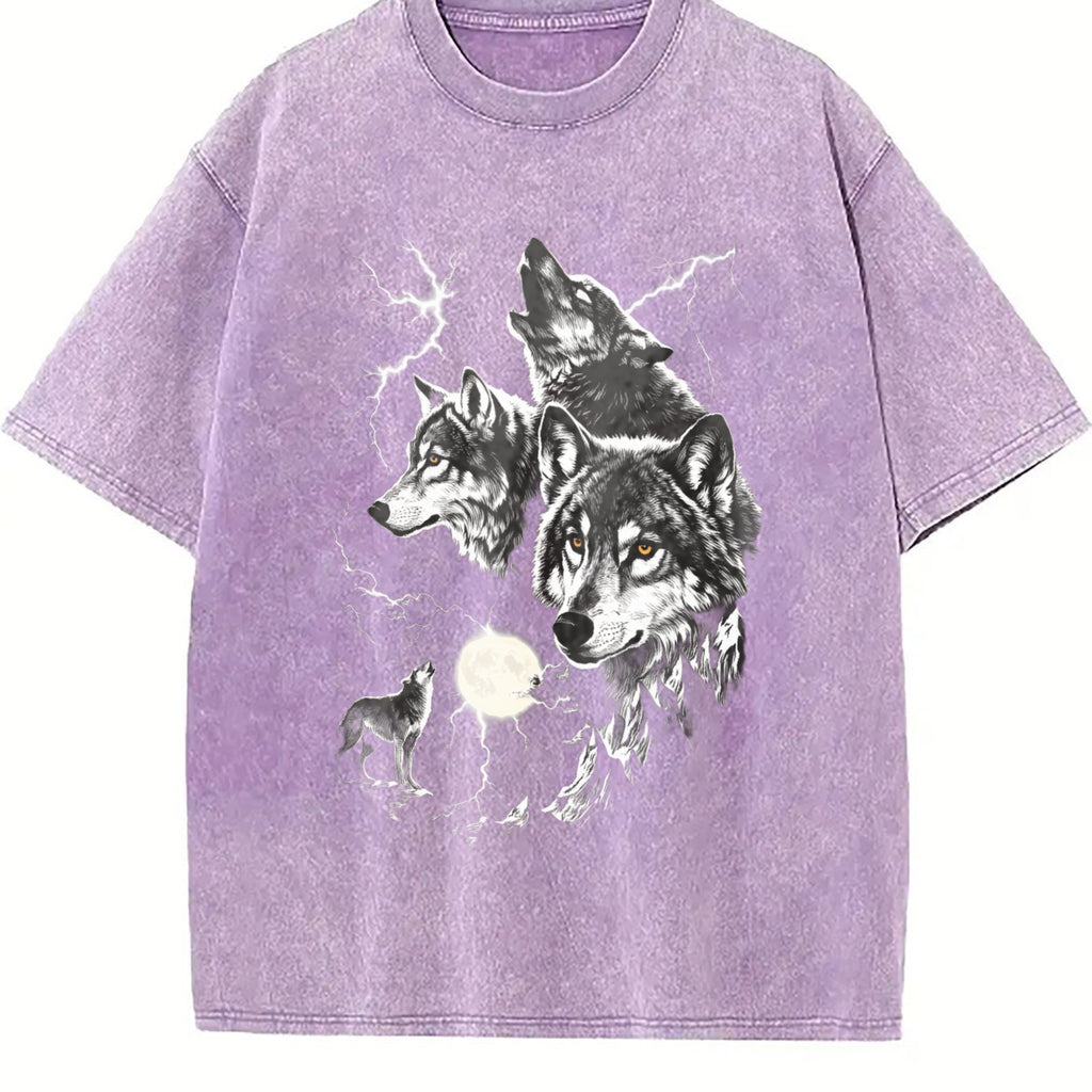Wolf Lightning Classic 90s Vintage Washed T-Shirt product image 6