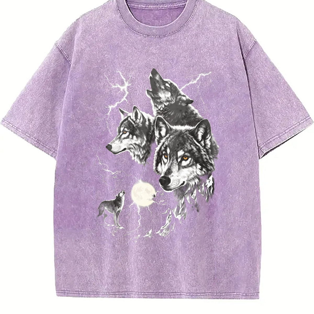 Wolf Lightning Classic 90s Vintage Washed T-Shirt product image 6