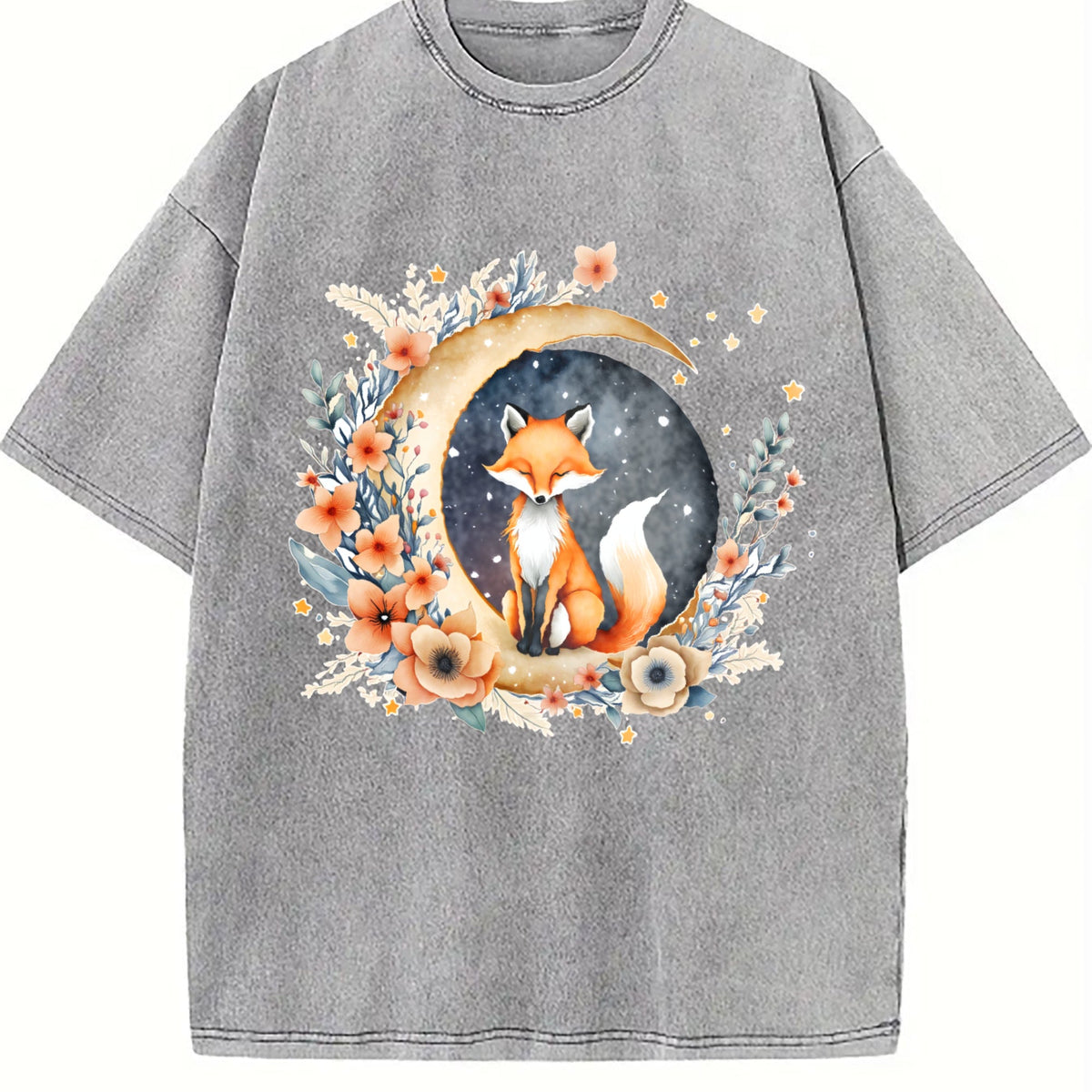 Bohemian - Botanical Floral Vintage Washed T-Shirt product image 5