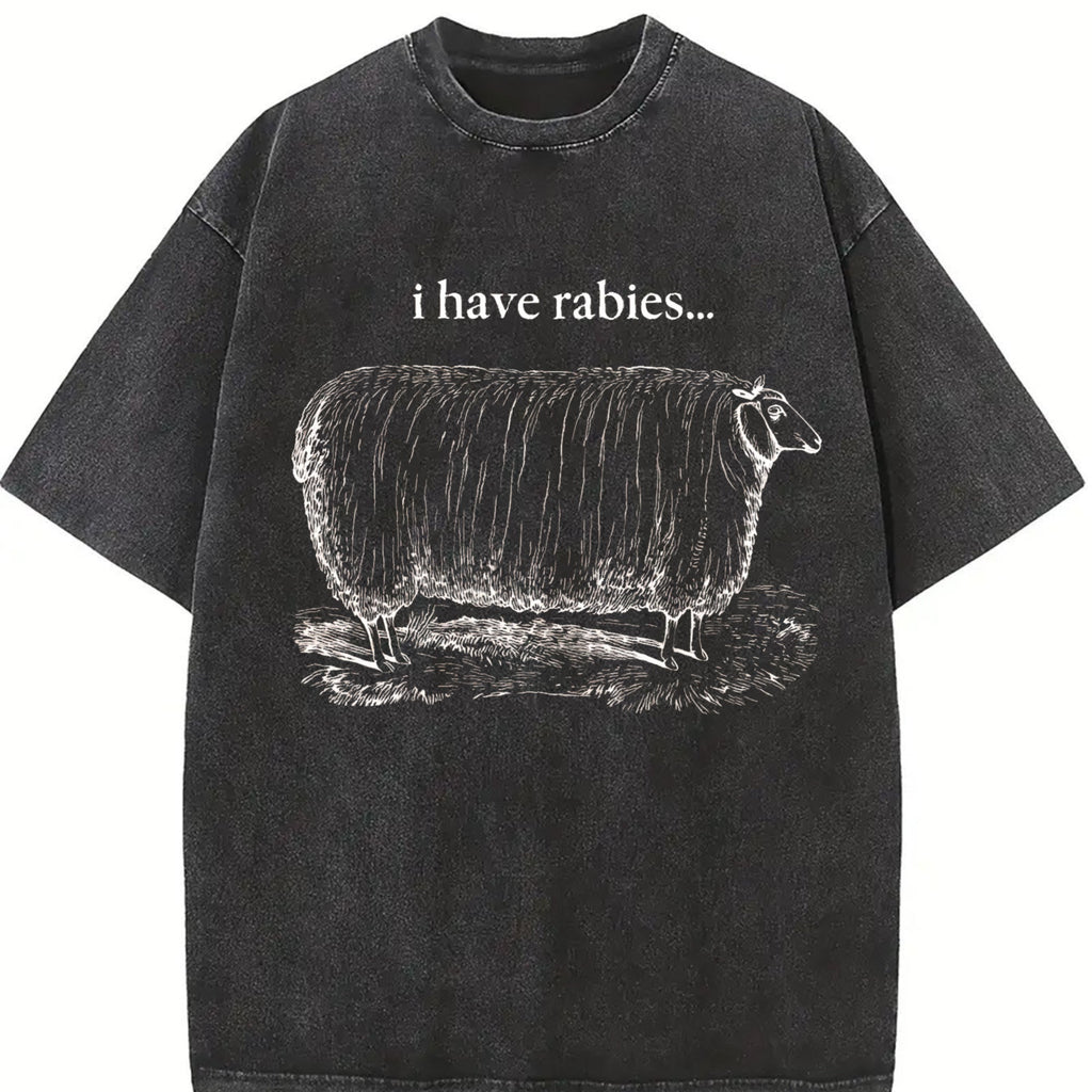 I Have Rabies 90s Vintage Washed T-Shirt product image 2