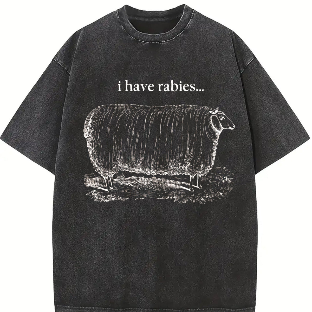 I Have Rabies 90s Vintage Washed T-Shirt product image 2
