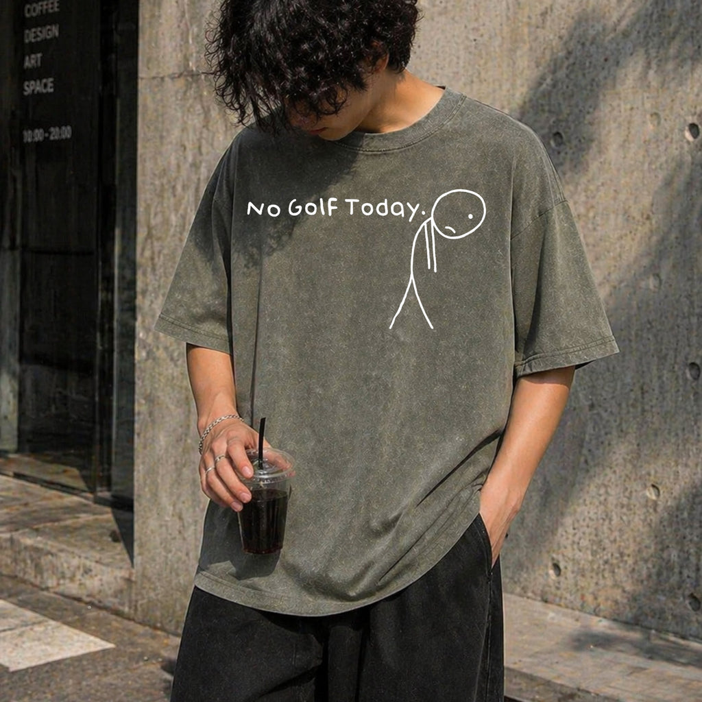 No Golf Today Funny Sad Stickman Golfer Golfers Vintage product image 4