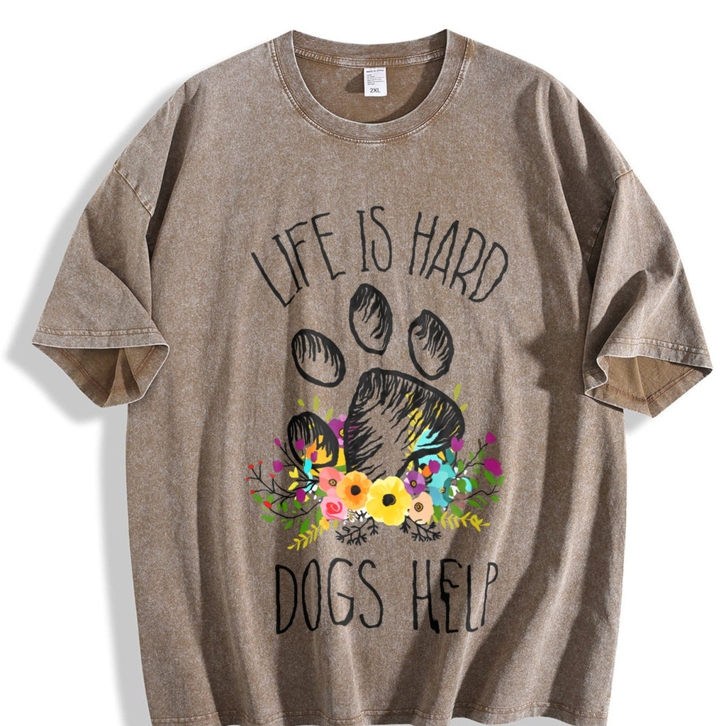 Dogs Help Vintage Washed T-Shirt product image 3
