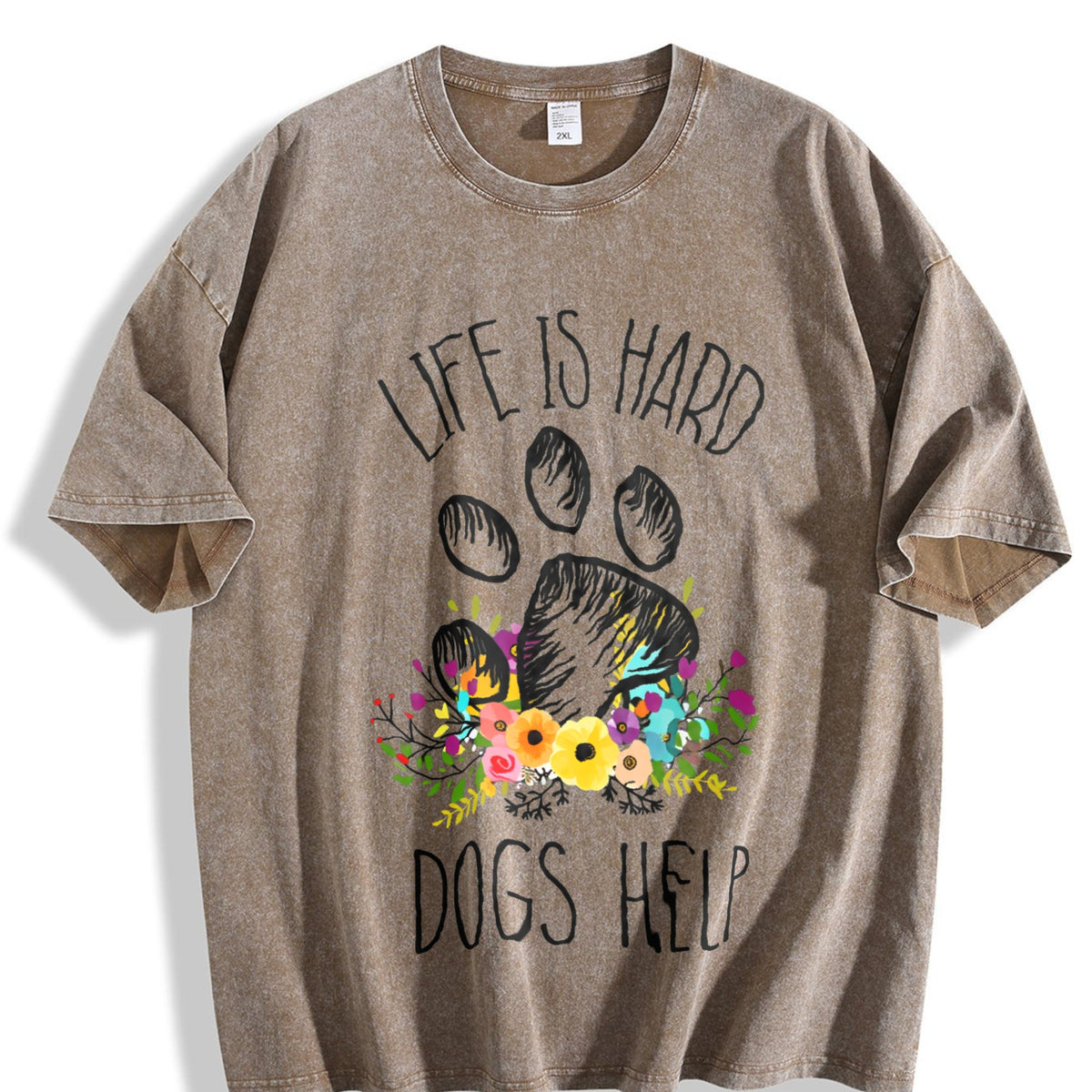 Dogs Help Vintage Washed T-Shirt product image 3