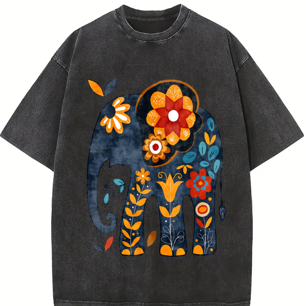 Bohemian Elephant - With Vibrant & Floral Vintage Washed product image 2