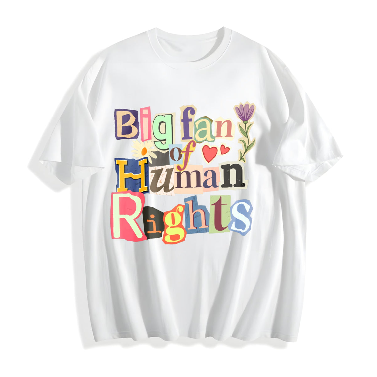 Big Fan Of Human Rights Cotton T-Shirt product image 2