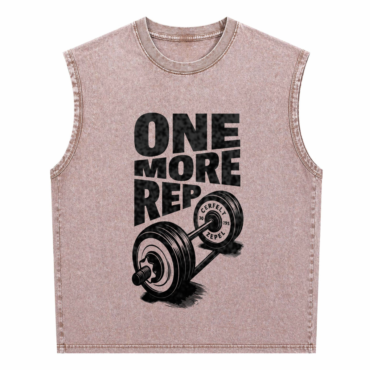 Funny Gym Workout - One More Rep Weightlifting Men's Washed Tank Top