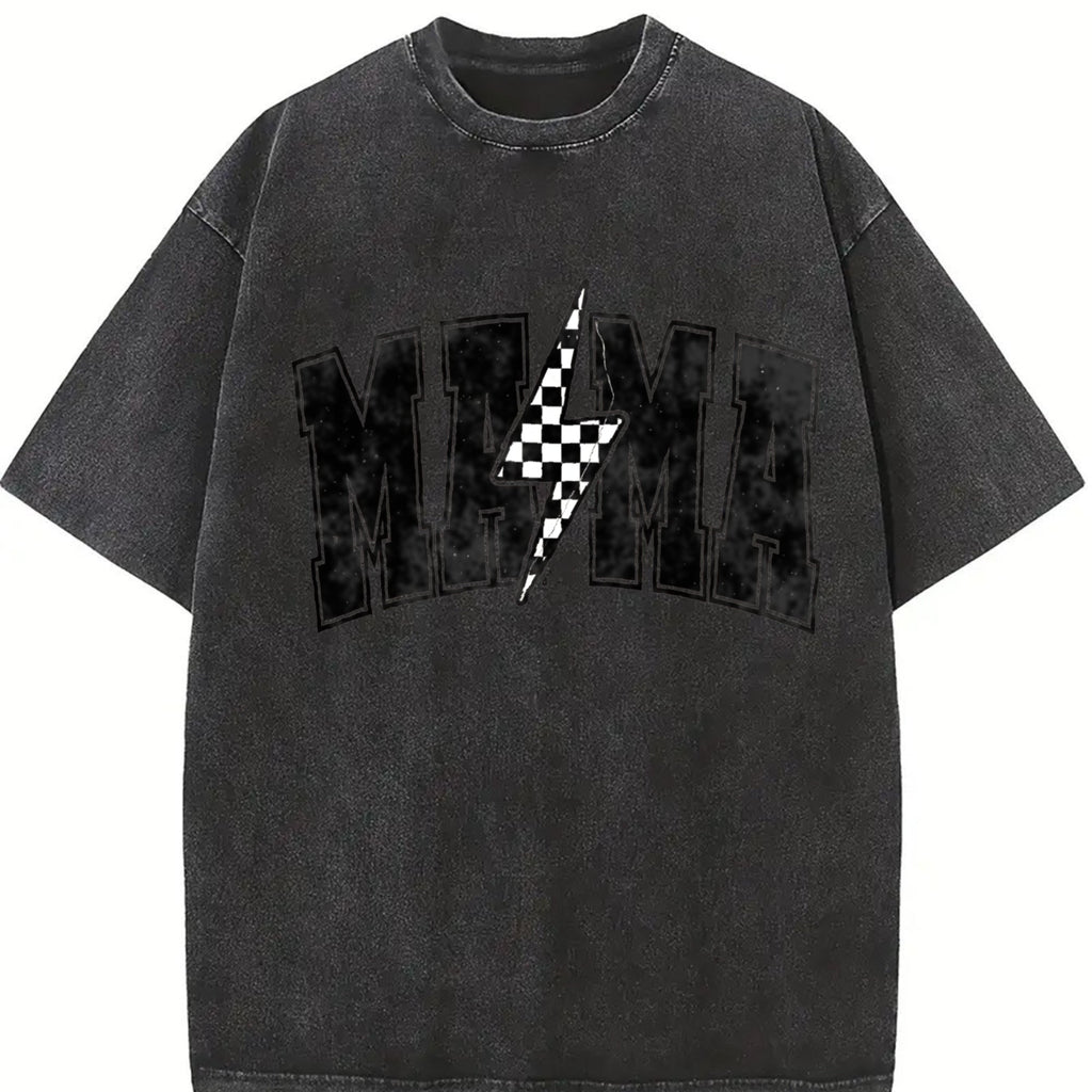 Mama Lightning Bolt Vintage Washed T-Shirt product image 2