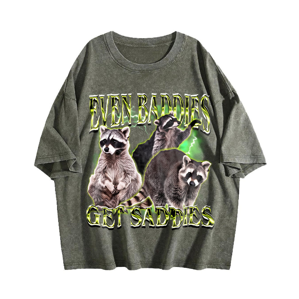 Even Baddies Get Saddies Vintage Washed T-Shirt product image 4
