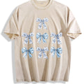 Toile Bow Blue Coquette Cute Ribbon Girly Girl Vintage product image 1