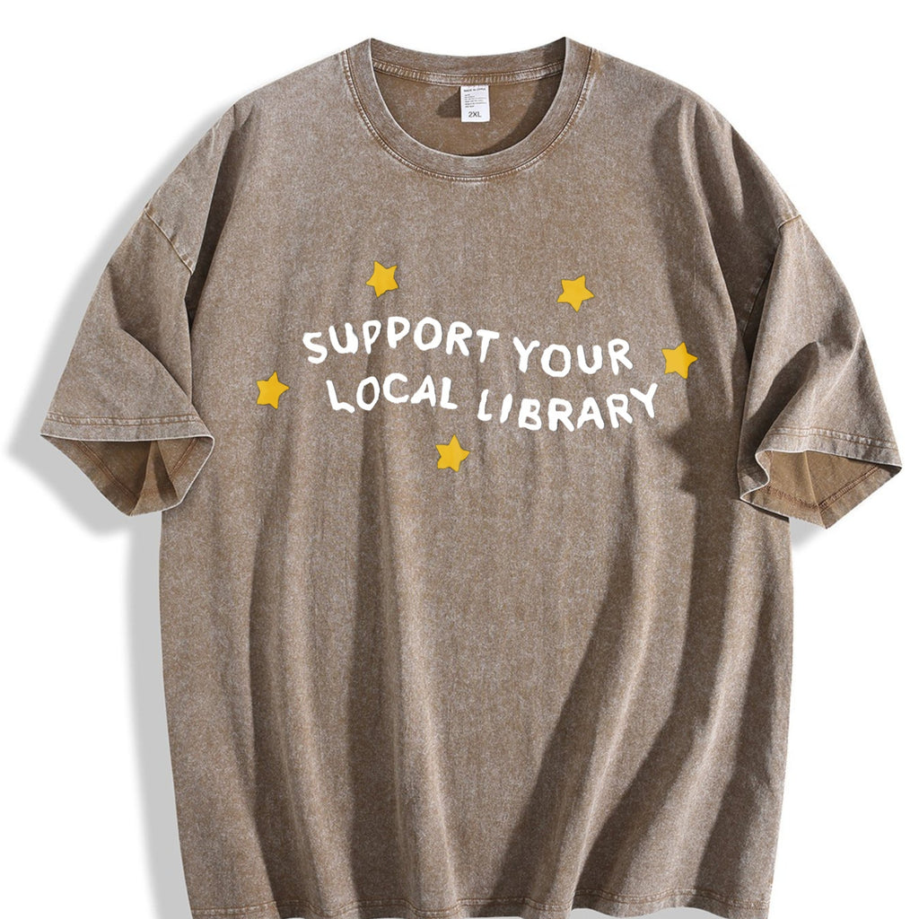 Support Your Local Library Vintage Washed T-Shirt product image 3