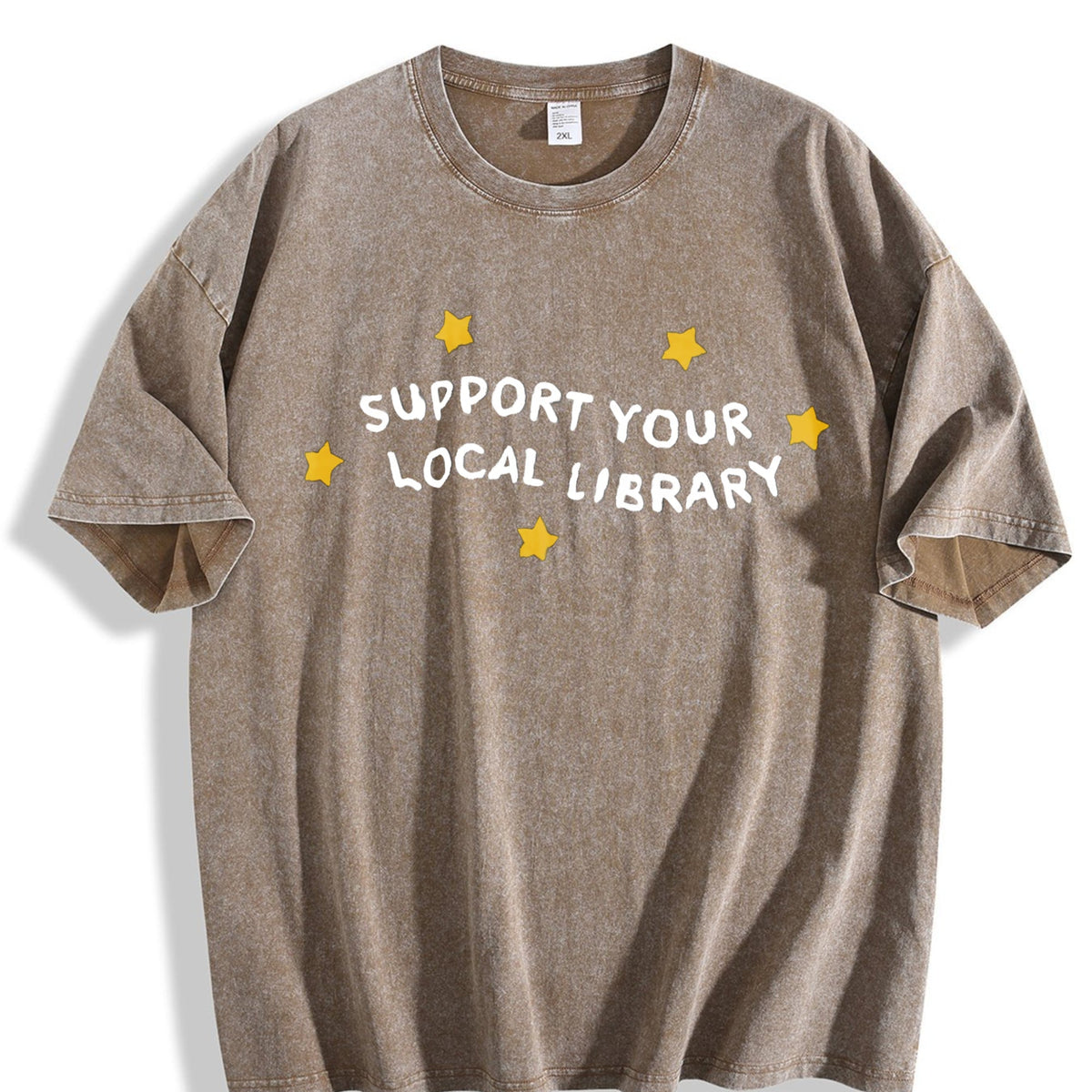 Support Your Local Library Vintage Washed T-Shirt product image 3