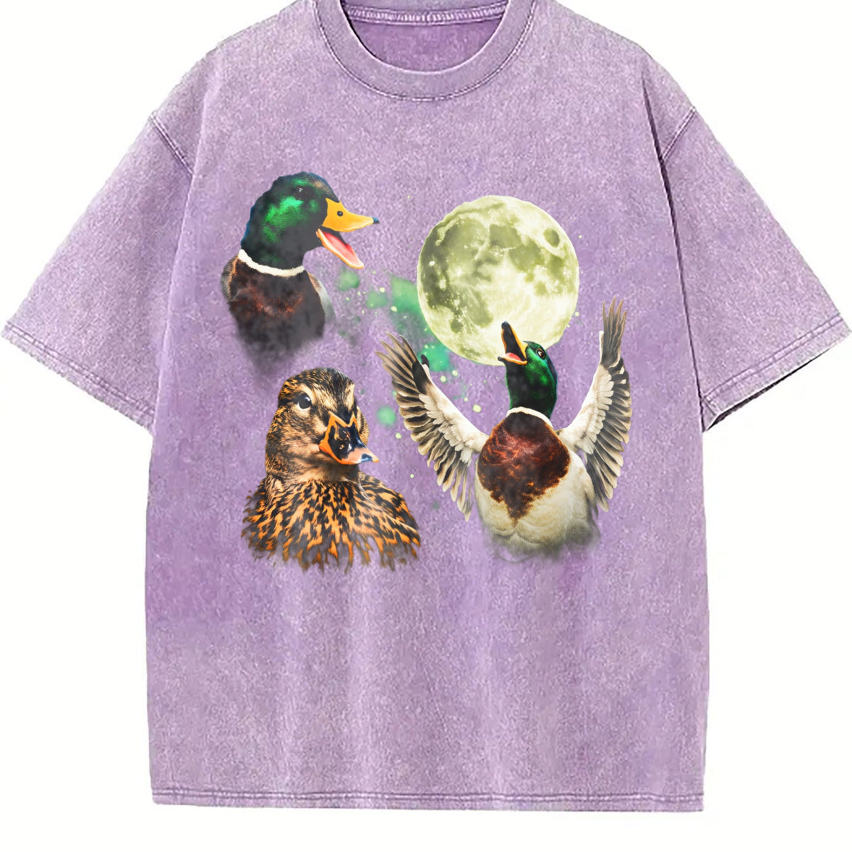 Mallard Duck Moon Vintage Washed T-Shirt product image 6