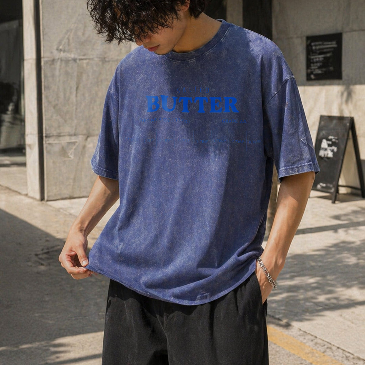 Salted Butter Funny Vintage Washed T-Shirt product image 8
