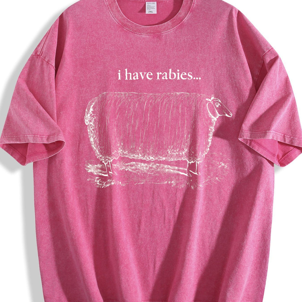 I Have Rabies 90s Vintage Washed T-Shirt product image 7