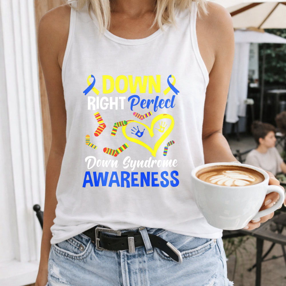 Syndrome Awareness - Vibrant Red With Right Perfect Lettering Women's Tank Top