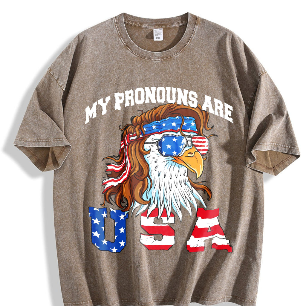 My Pronouns Are USA Eagle American Funny 4th Of July product image 3