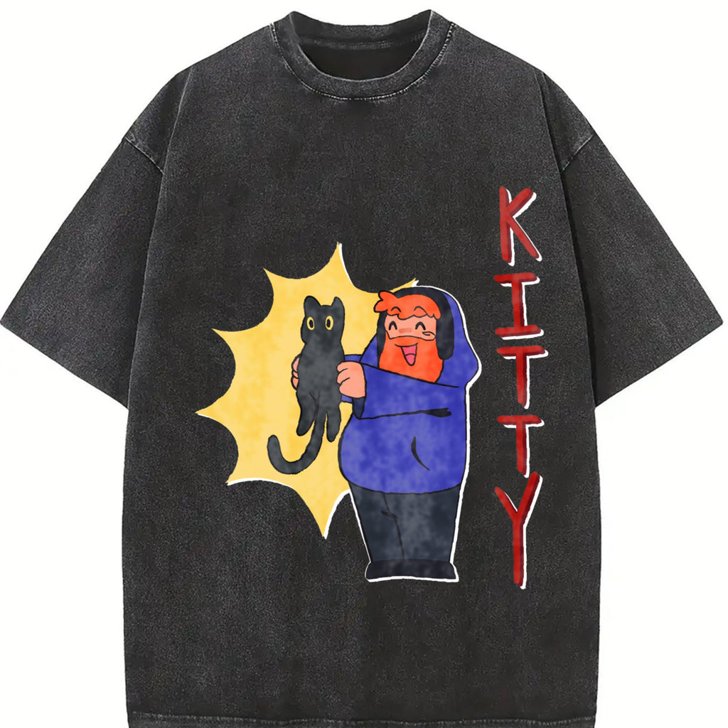 Caseoh Kitty Vintage Washed T-Shirt product image 2