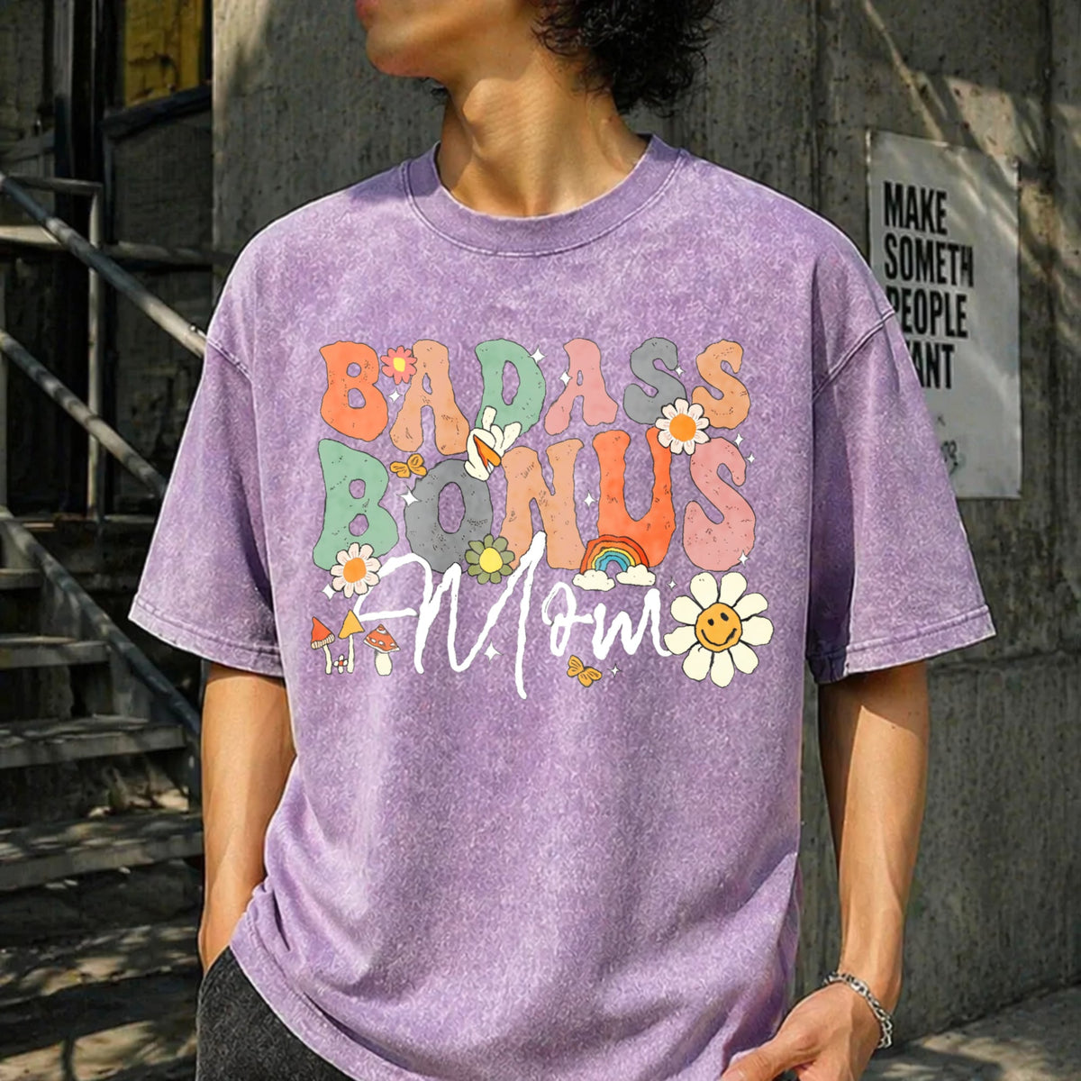 Badass Bonus Mom - Funny Stepmom Vintage Washed T-Shirt product image 6