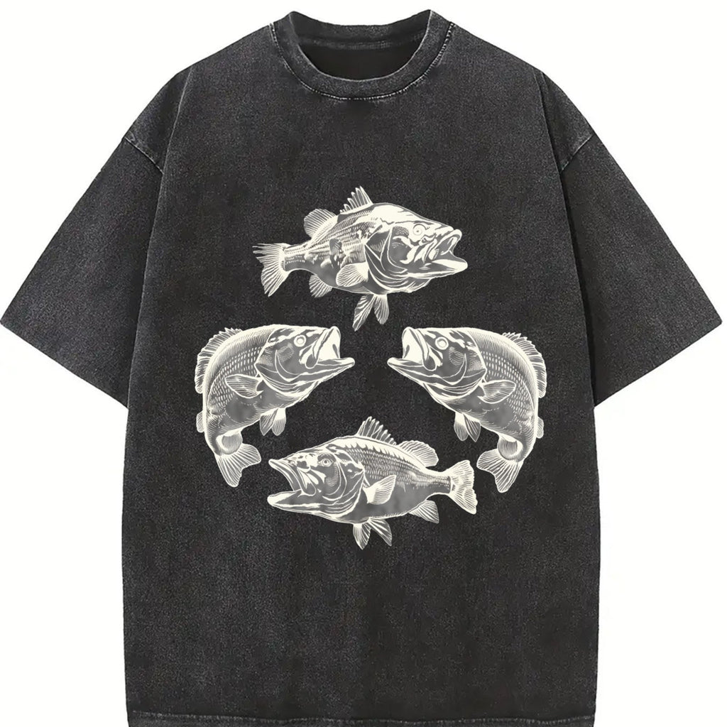 Bass Fish 90s Vintage Washed T-Shirt product image 2