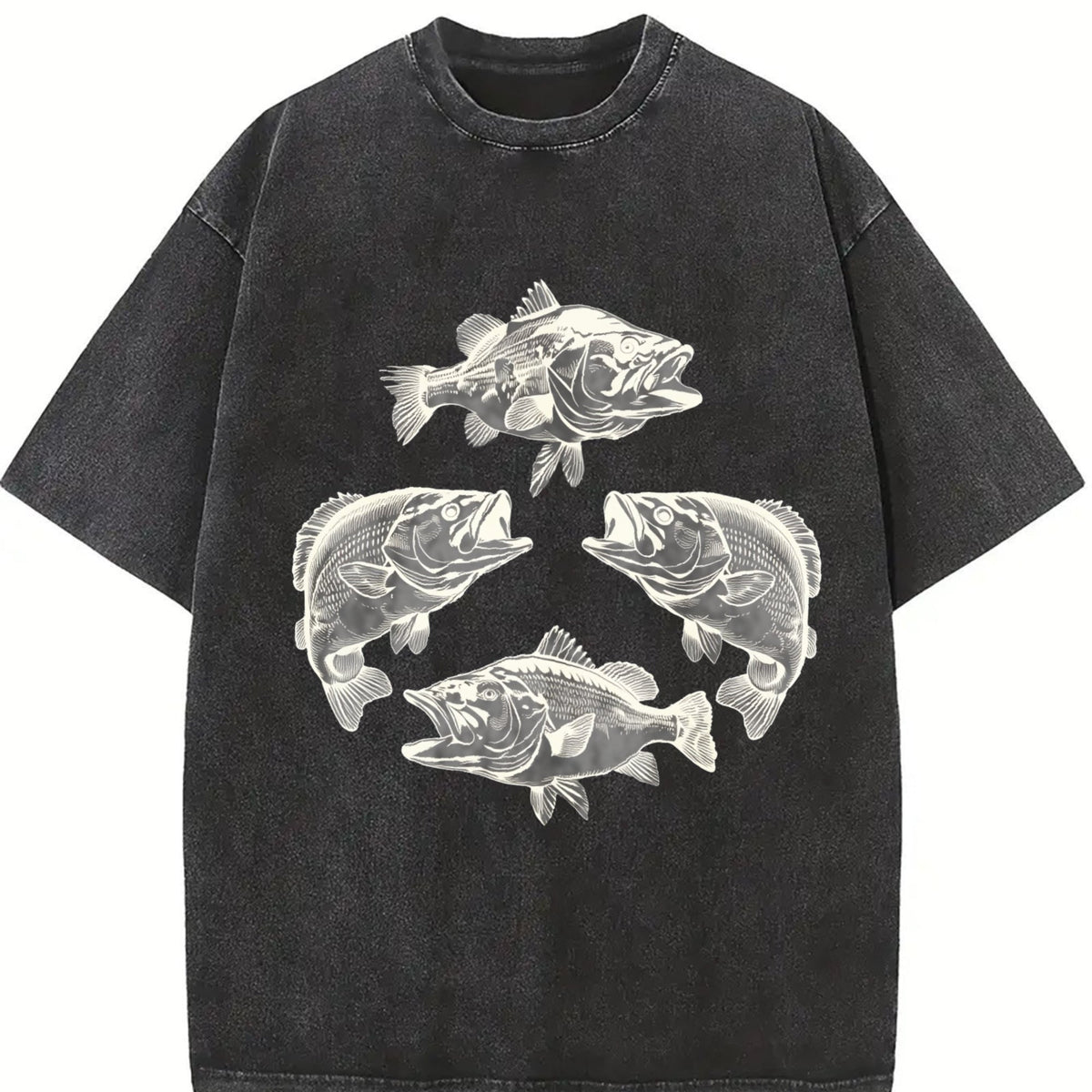 Bass Fish 90s Vintage Washed T-Shirt product image 2