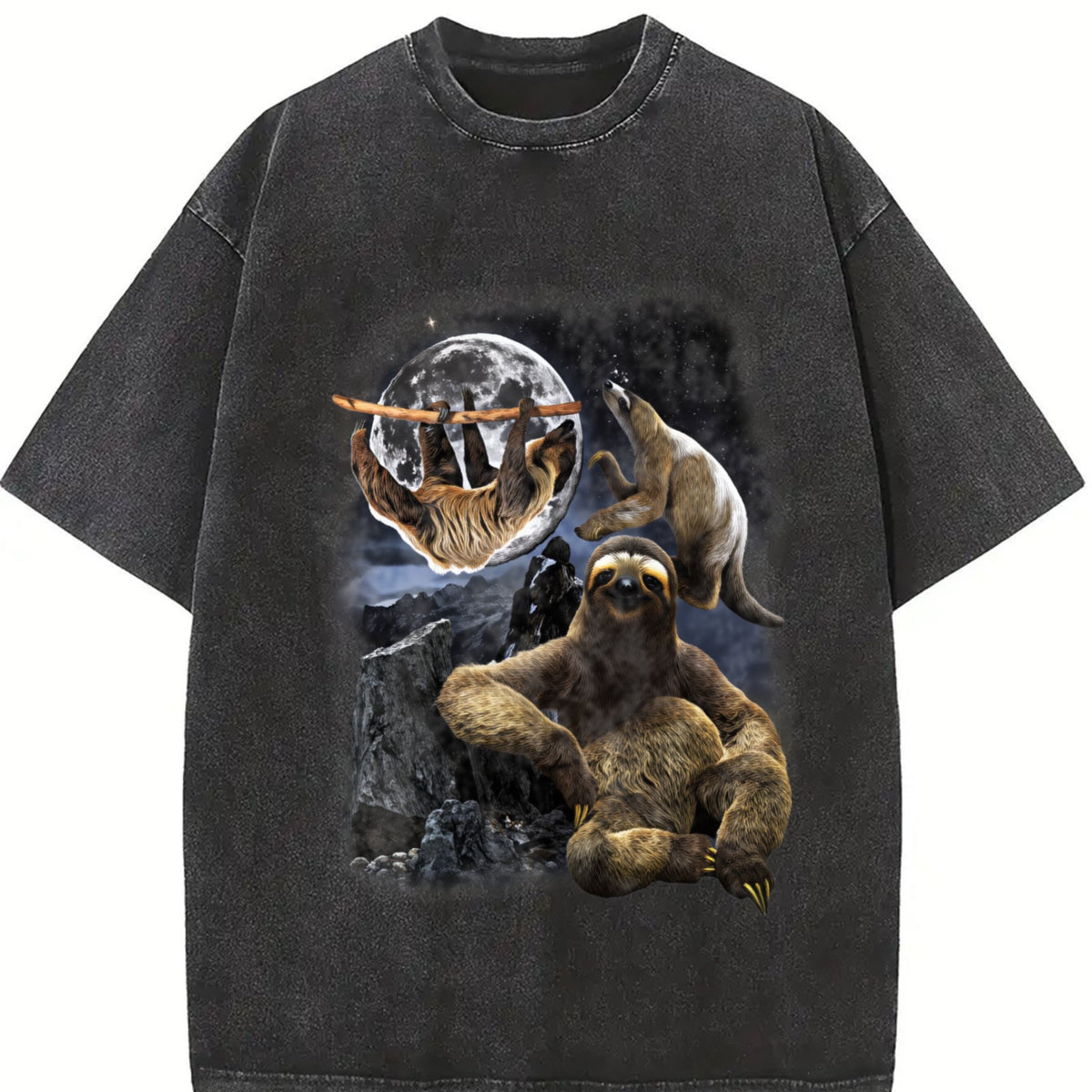 Three Sloths 90s Vintage Washed T-Shirt product image 2