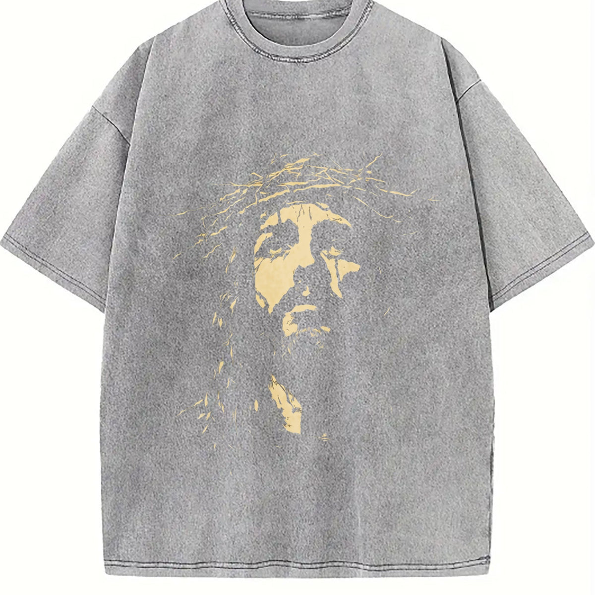 Distressed Gold Graphic Vintage Washed T-Shirt product image 5