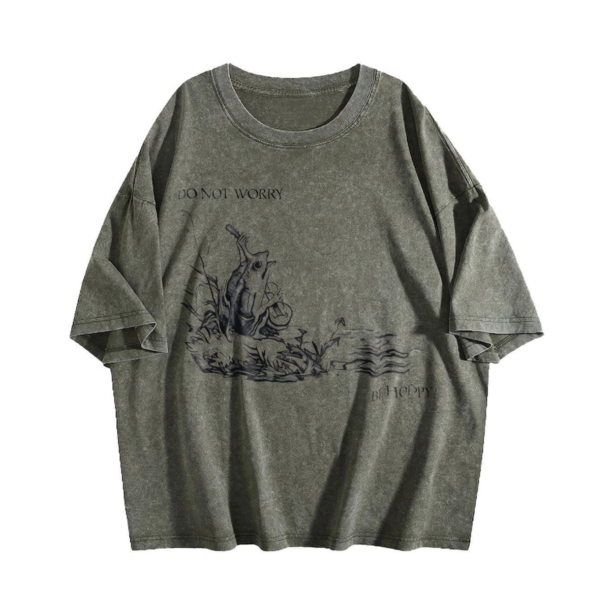 Be Hoppy Frog Vintage Washed T-Shirt product image 4