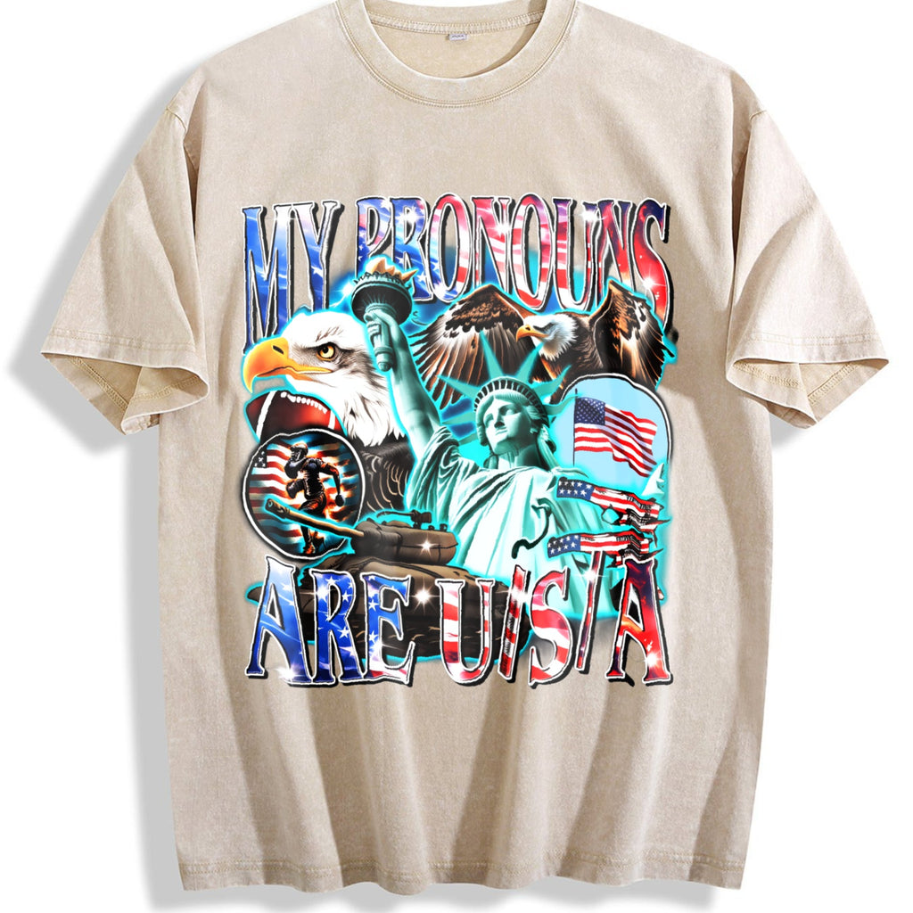 My Pronouns Are USA Vintage Washed T-Shirt product image 1