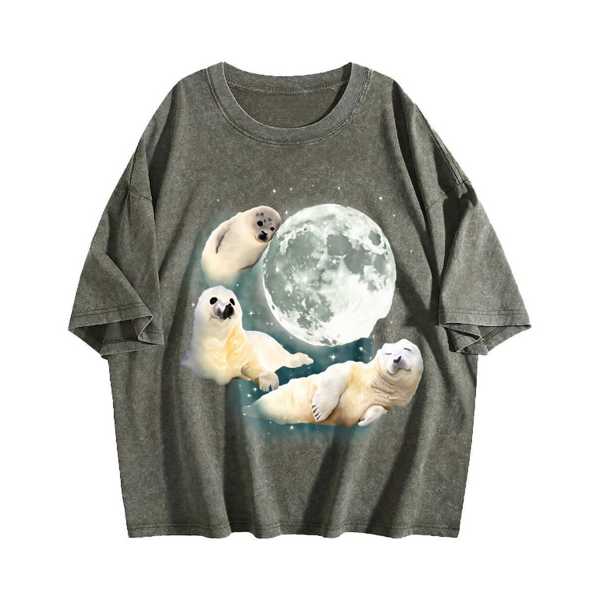 Three Baby Seal Vintage Washed T-Shirt product image 4