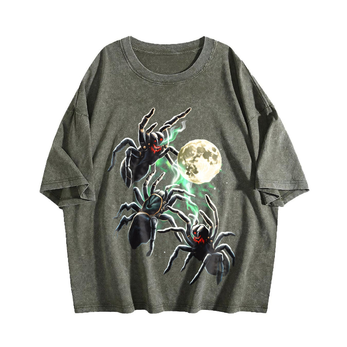 Spider Moon 90s Vintage Washed T-Shirt product image 4