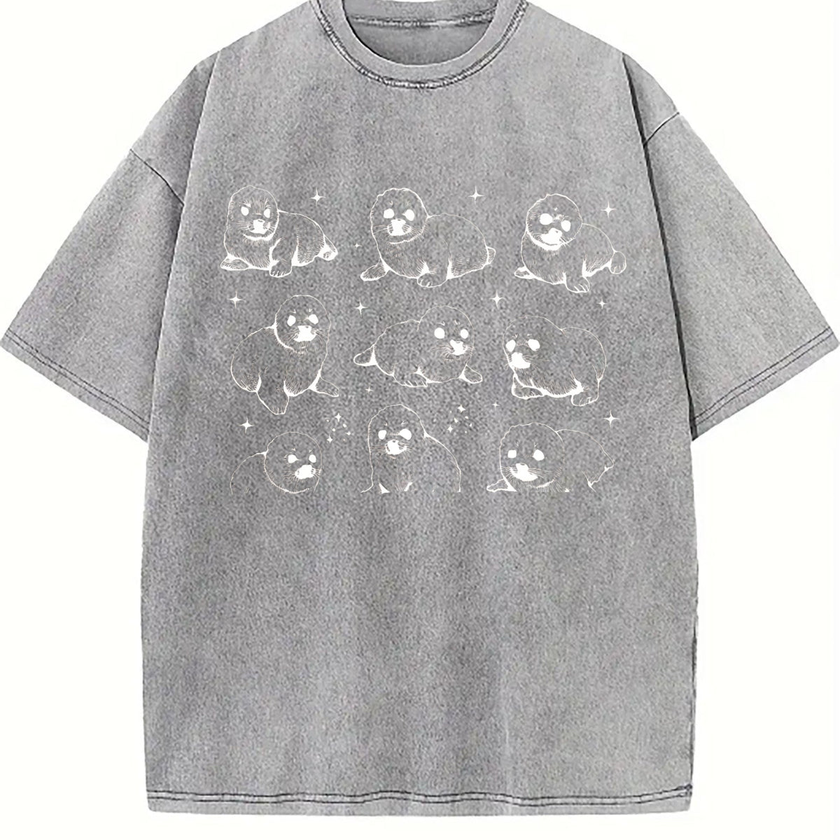 Baby Seals 90s Tattoo Vintage Washed T-Shirt product image 5