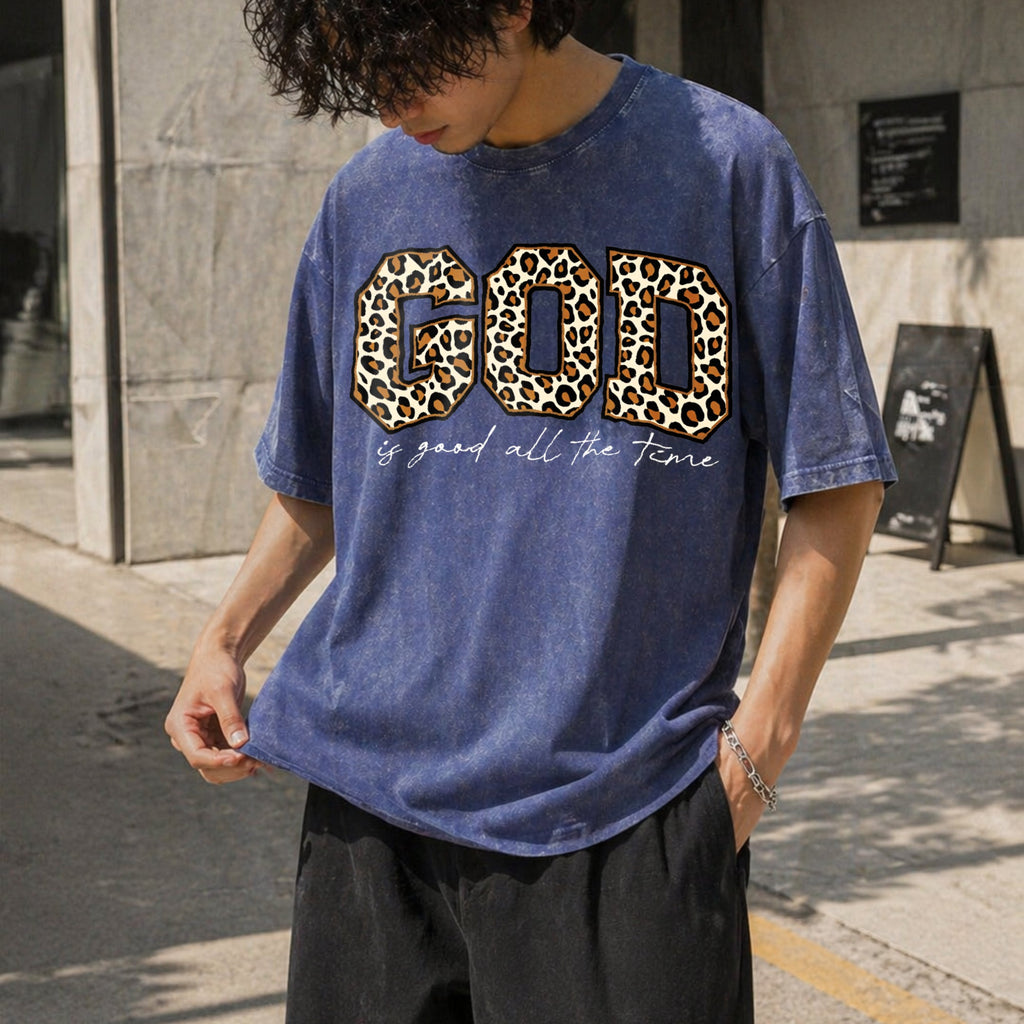 Leopard God Good Time Vintage Washed T-Shirt product image 8