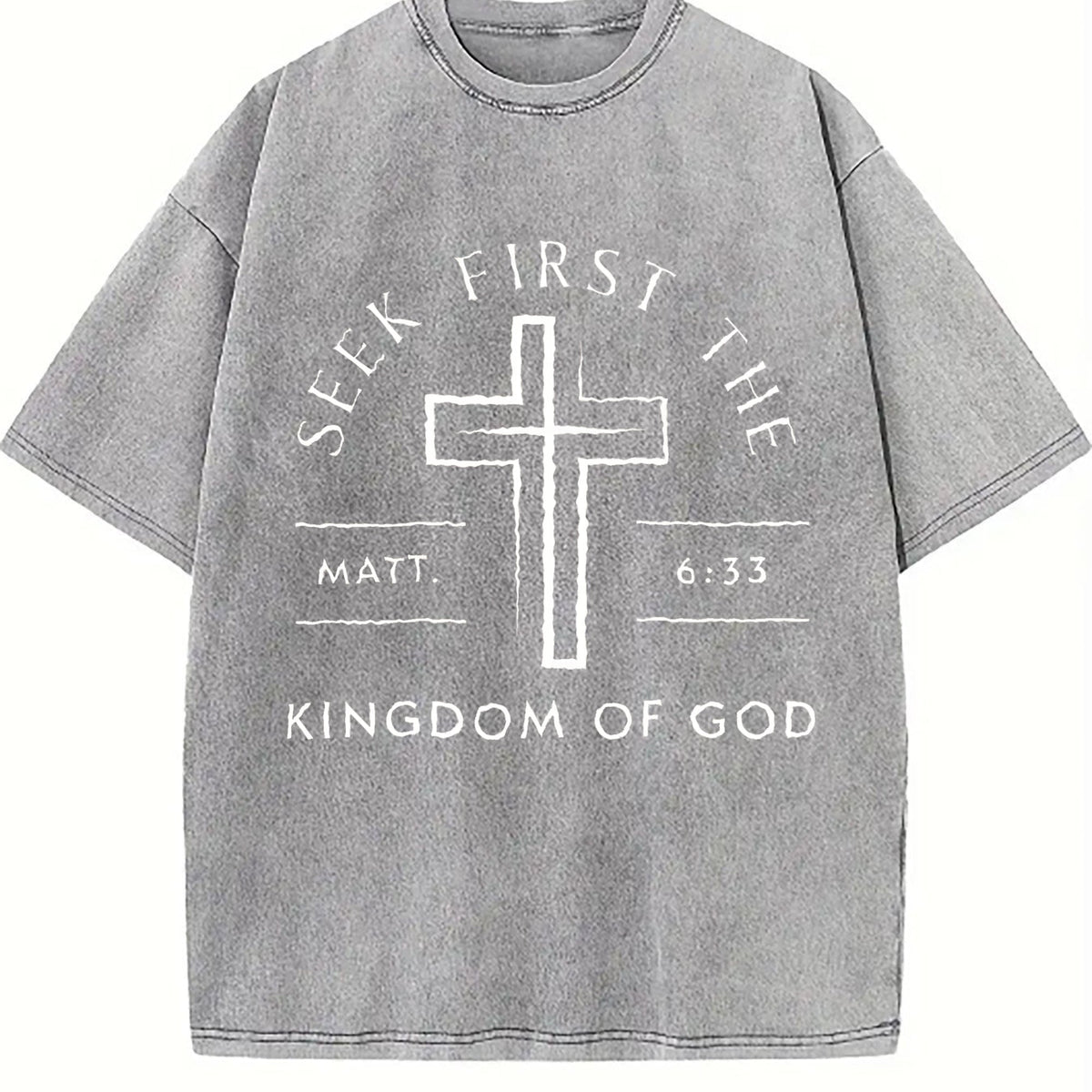 Glec First Seek The Kingdom Of God Vintage Washed T-Shirt product image 4