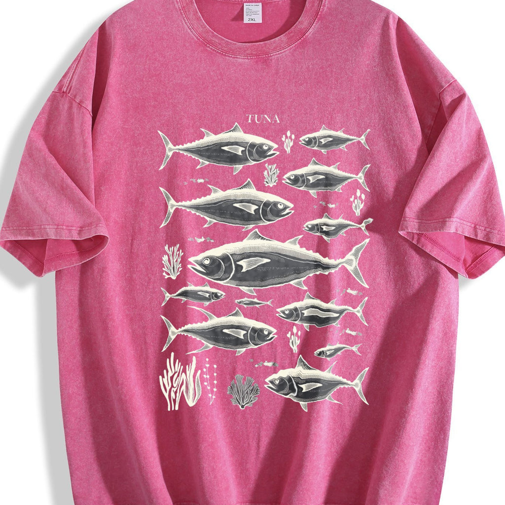 Tuna Fish 90s Vintage Washed T-Shirt product image 7