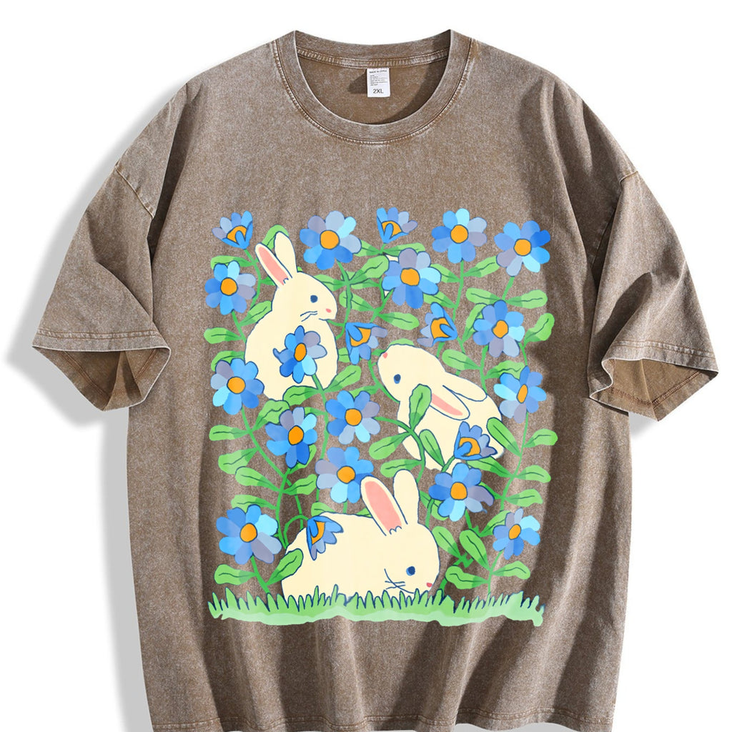Rabbit Garden Adventure Group Vintage Washed T-Shirt product image 3